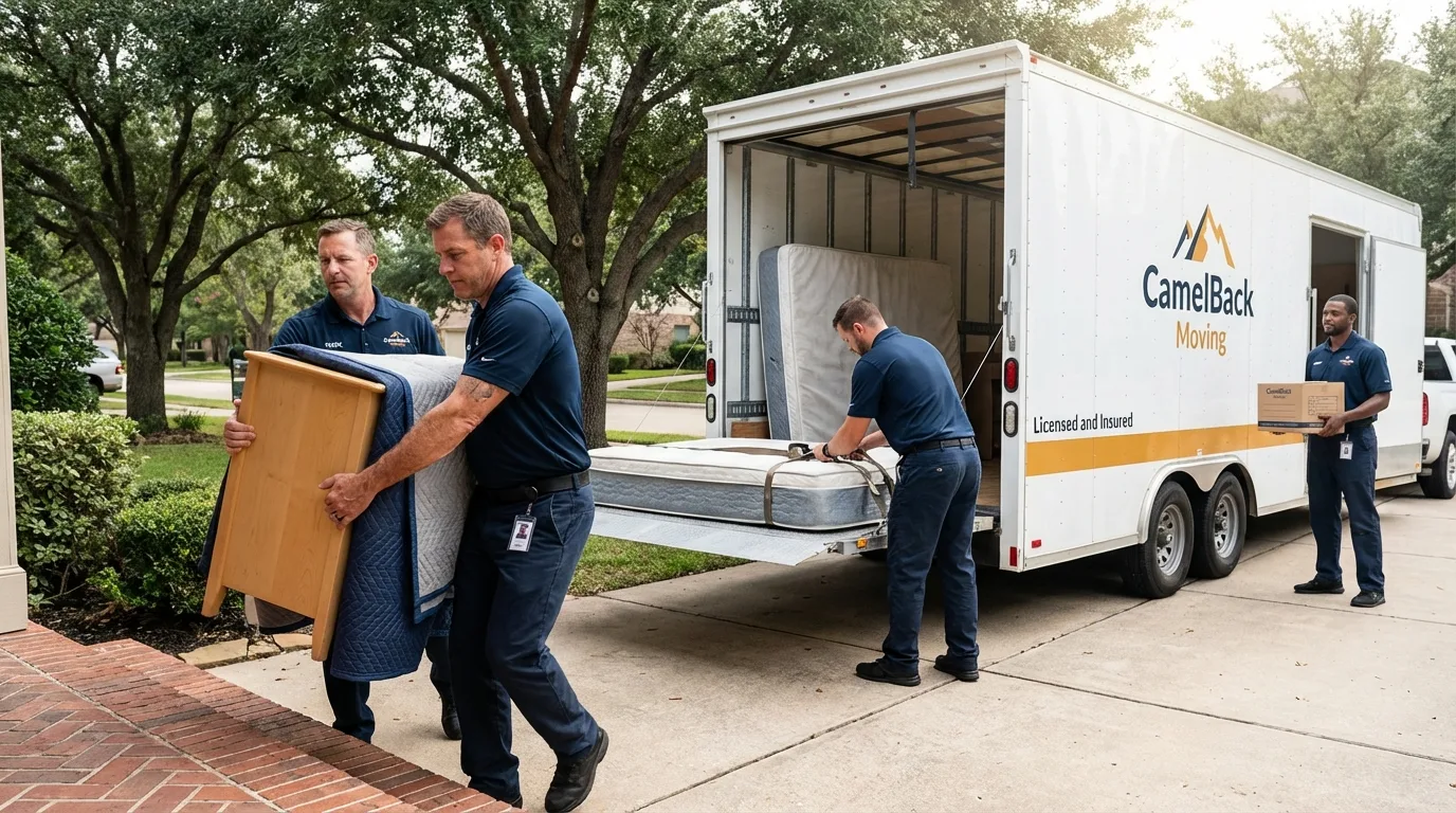 Crew loading residential truck for cross-state move from Port Republic, NJ